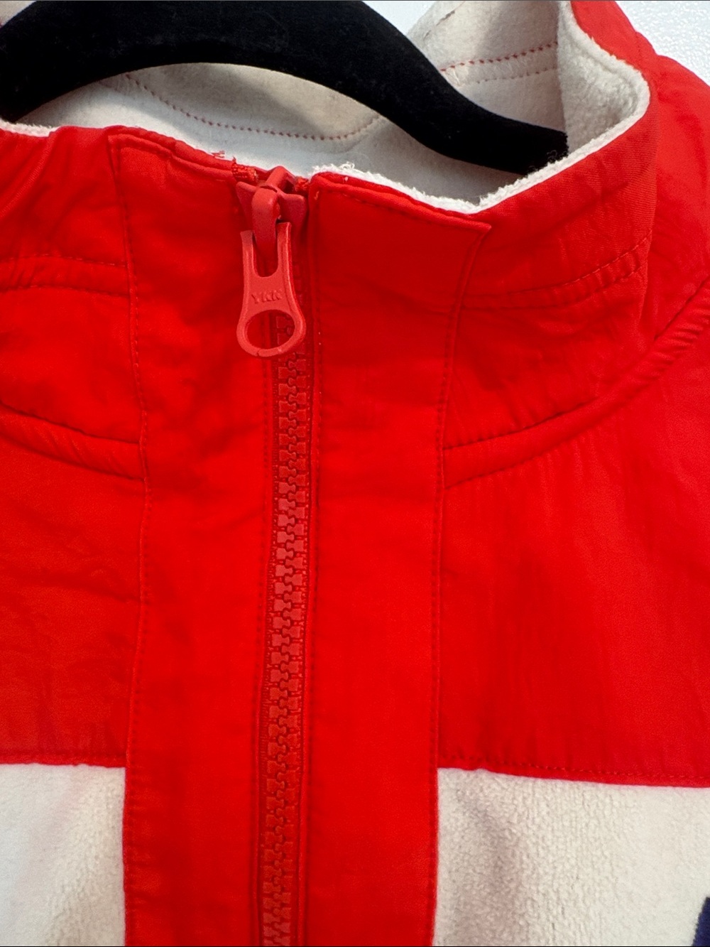 Nike Red, Cream & Navy Colorblock Fleece Half-Zip Pullover - Picture 3 of 5